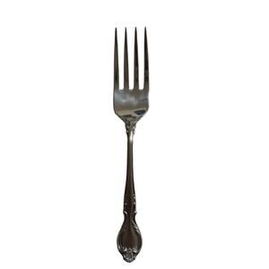 Vintage Lyons Queens Fancy Cold Meat Fork Stainless Steel Satin Black Accents